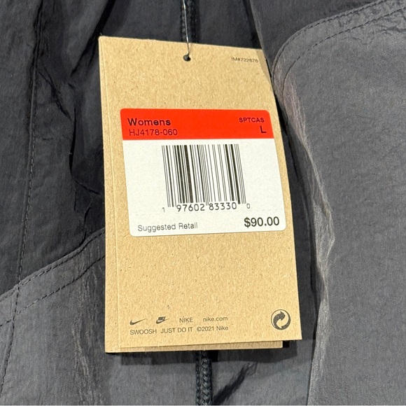 Nike Sportswear Mid-Rise Loose Woven Open-Hem Trousers HJ4178-060 Women’s Sz L - Picture 4 of 4